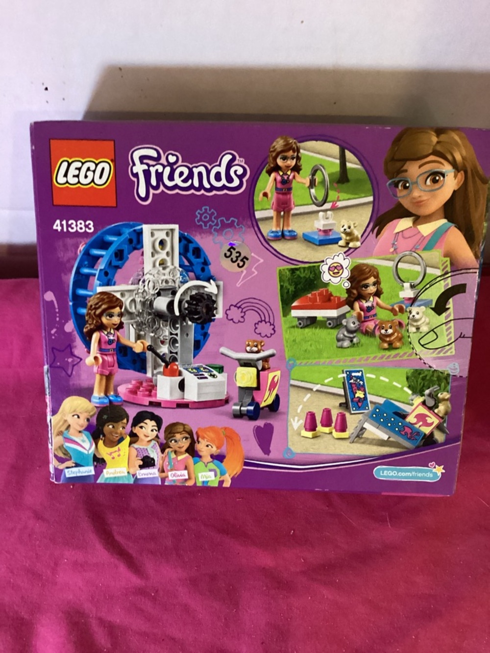 535-2019 LEGO Friends Set Olivia’s Hamster Playground 81 Pieces #41383